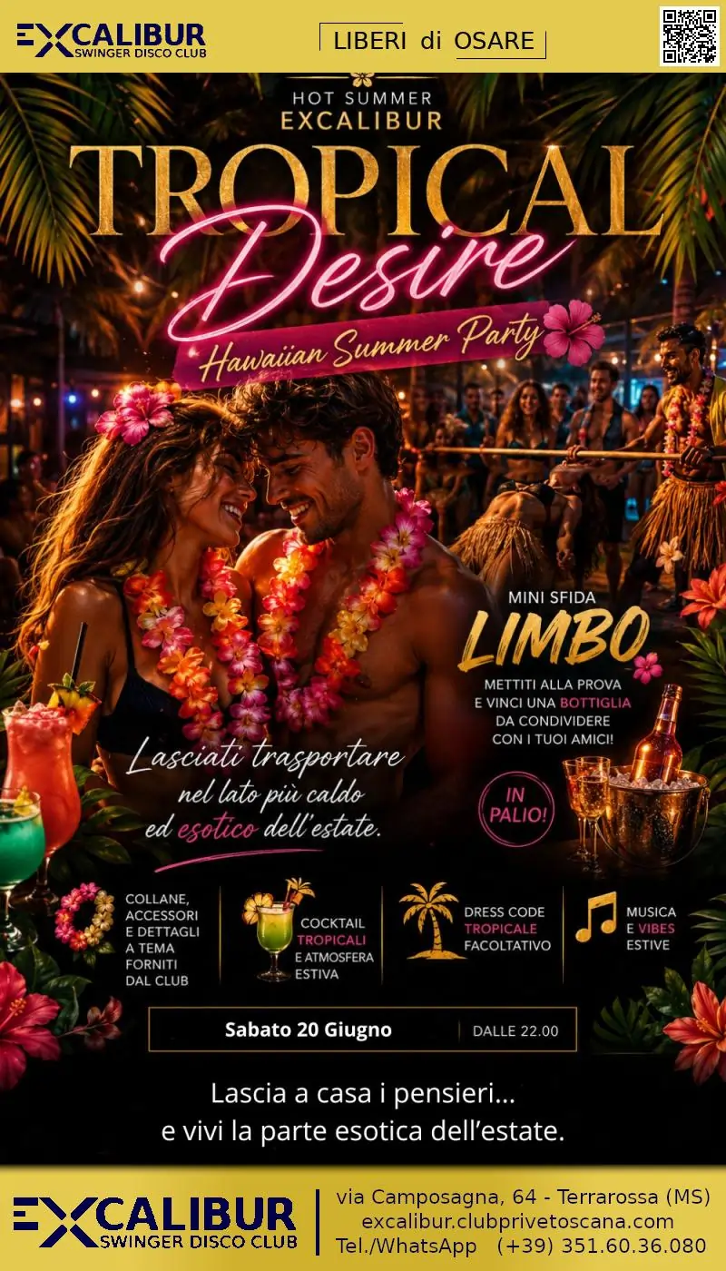 Swinger club prive evento 🌴 TROPICAL DESIRE 🌴
